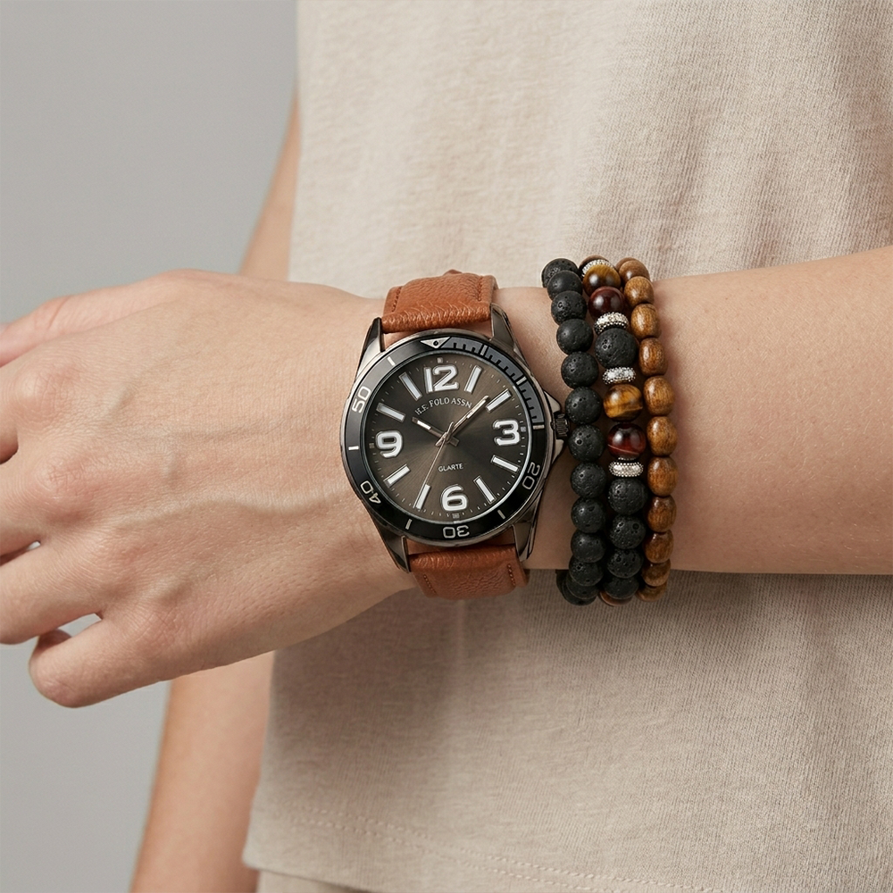 U.S Polo Set Reloj y Pulseras para Caballeros