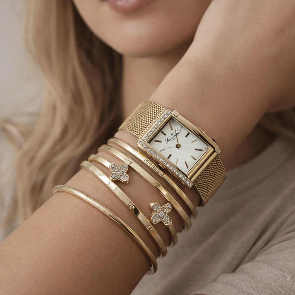 Jessica Carlyle Set De Reloj y Pulseras Gold