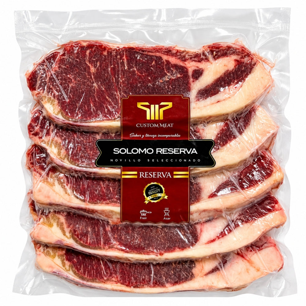 Bisteck Solomo Reserva Nacional Custom Meat Novillo Seleccionado 1Kg Opciones Varias