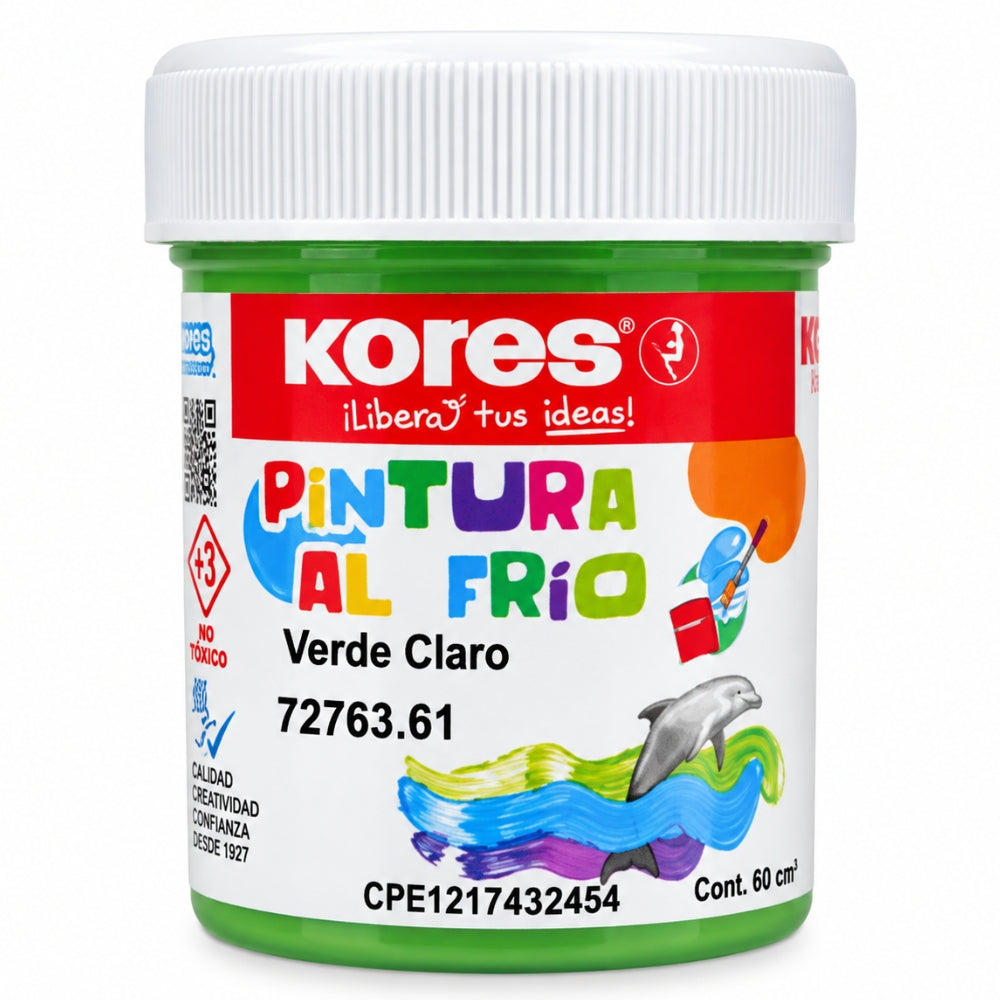 Kores Pintura Al Frio 60ml Color Verde Claro 1 Und