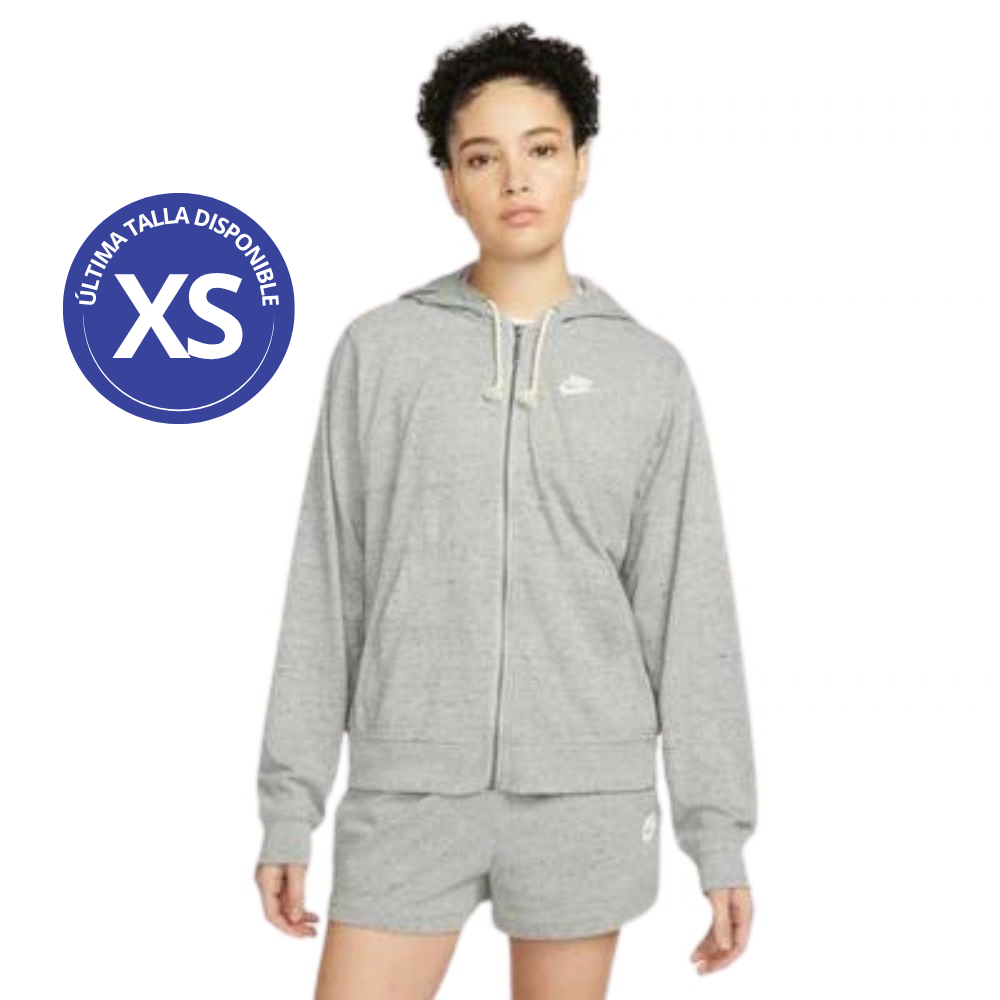 Nike Sweater De Algodón Talla XS Para Damas Color Gris Claro