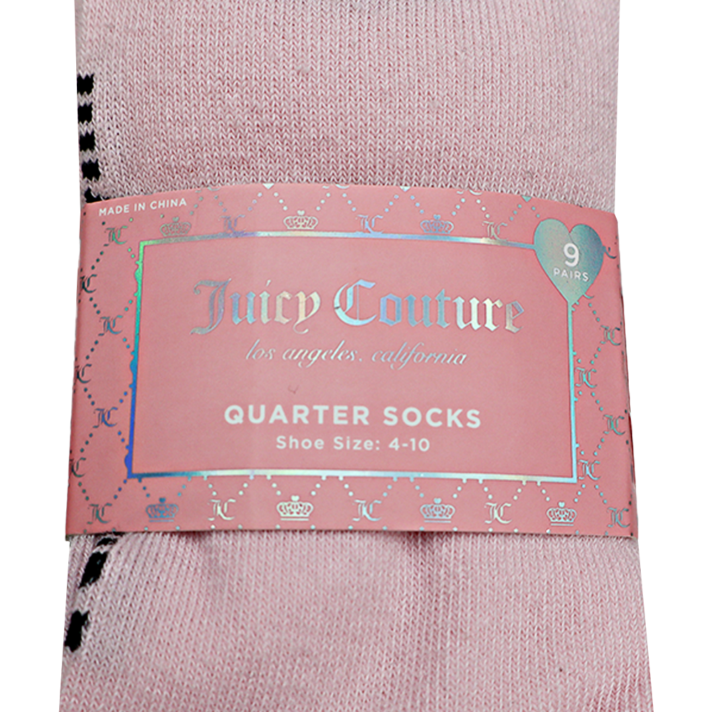 Juiciy Couture Medias Mix 9-Pack Pink Light/White/Black