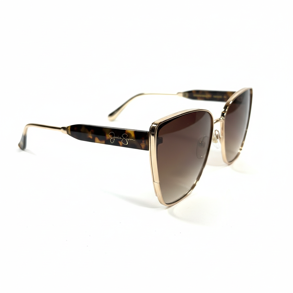 Jessica Simpsons Lentes De Sol Oversize Gold Cat
