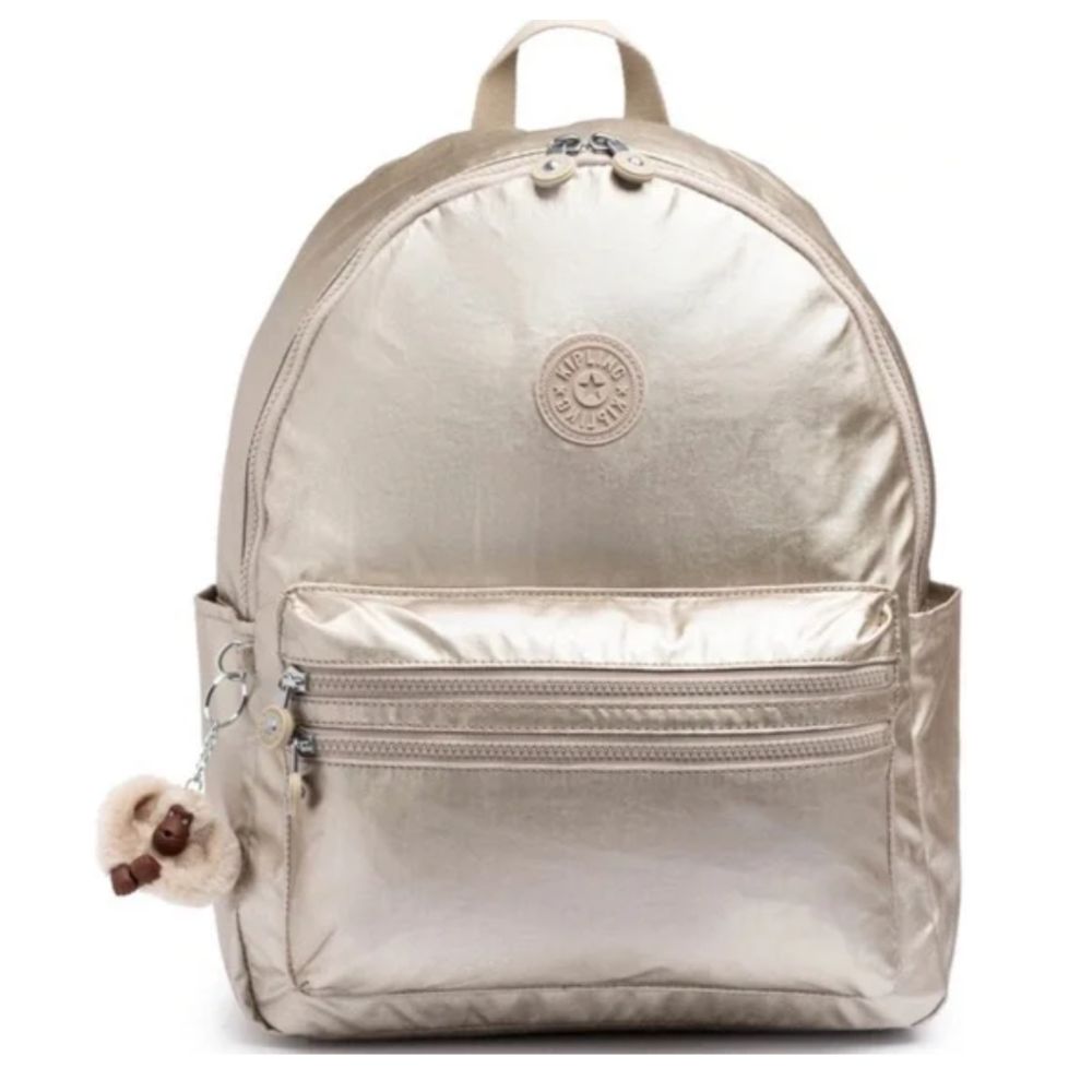 Kipling Bulto Starry Gold Metallic Bouree Backpack