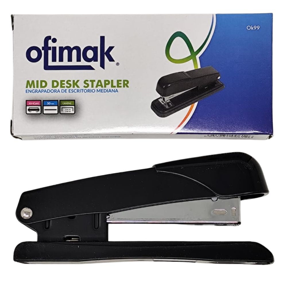 Ofimak Engrapadora de Escritorio Mediana 13cm Color Negro