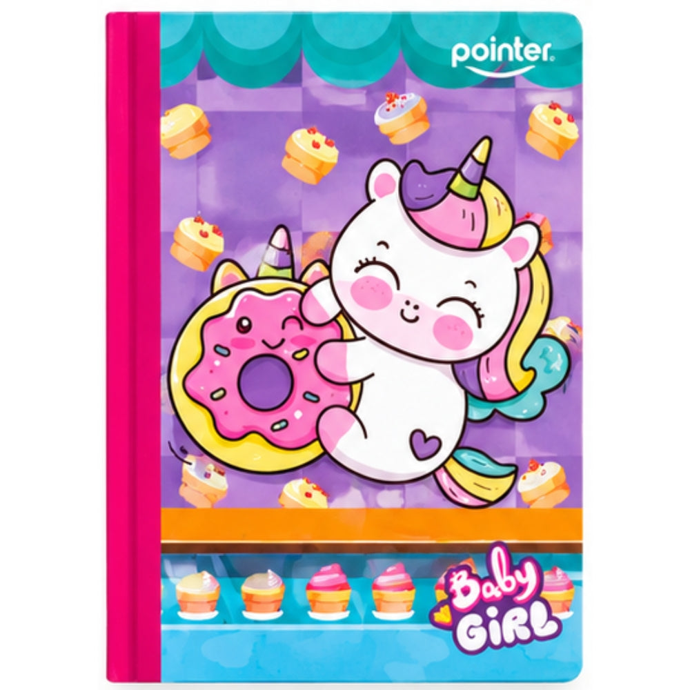 Pointer Libreta Empastada Doble Linea Niñas 100 hojas Opciones Varias