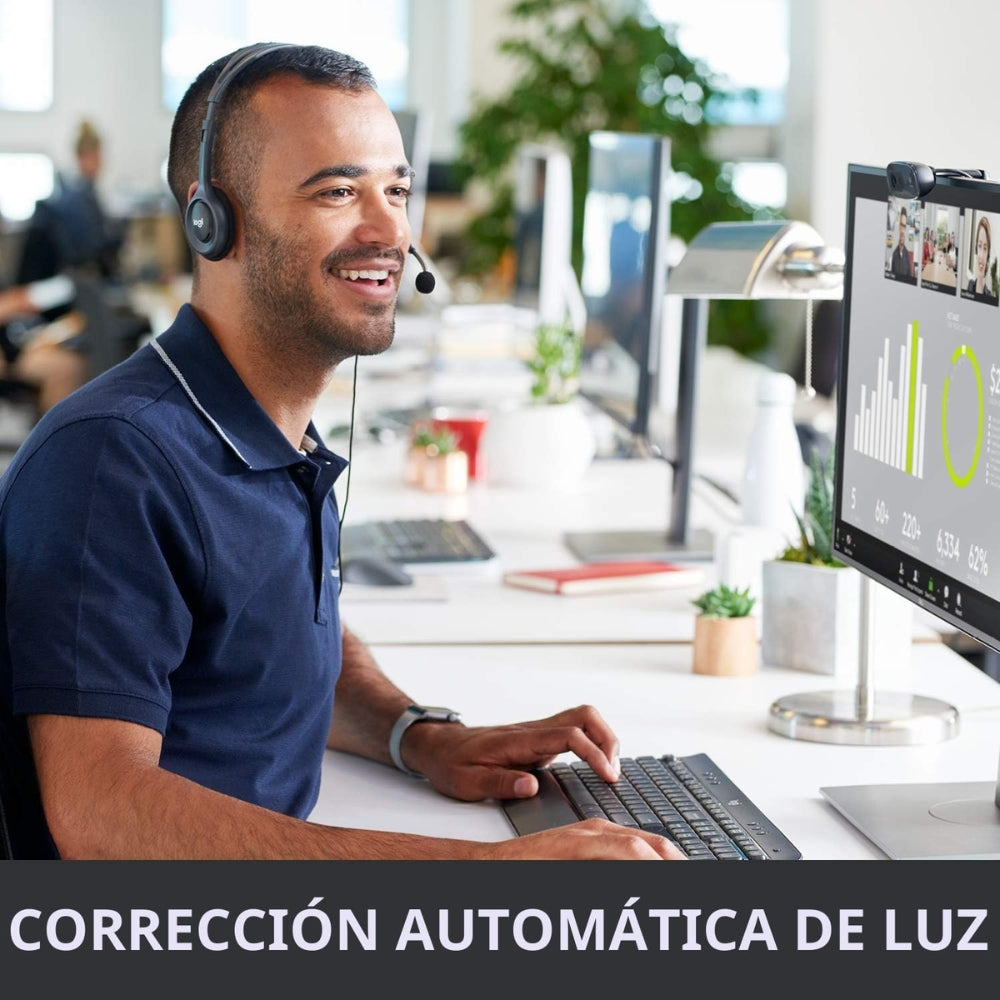 Logitech Webcam C270 HD 720p con Micrófono Integrado y Conexión USB