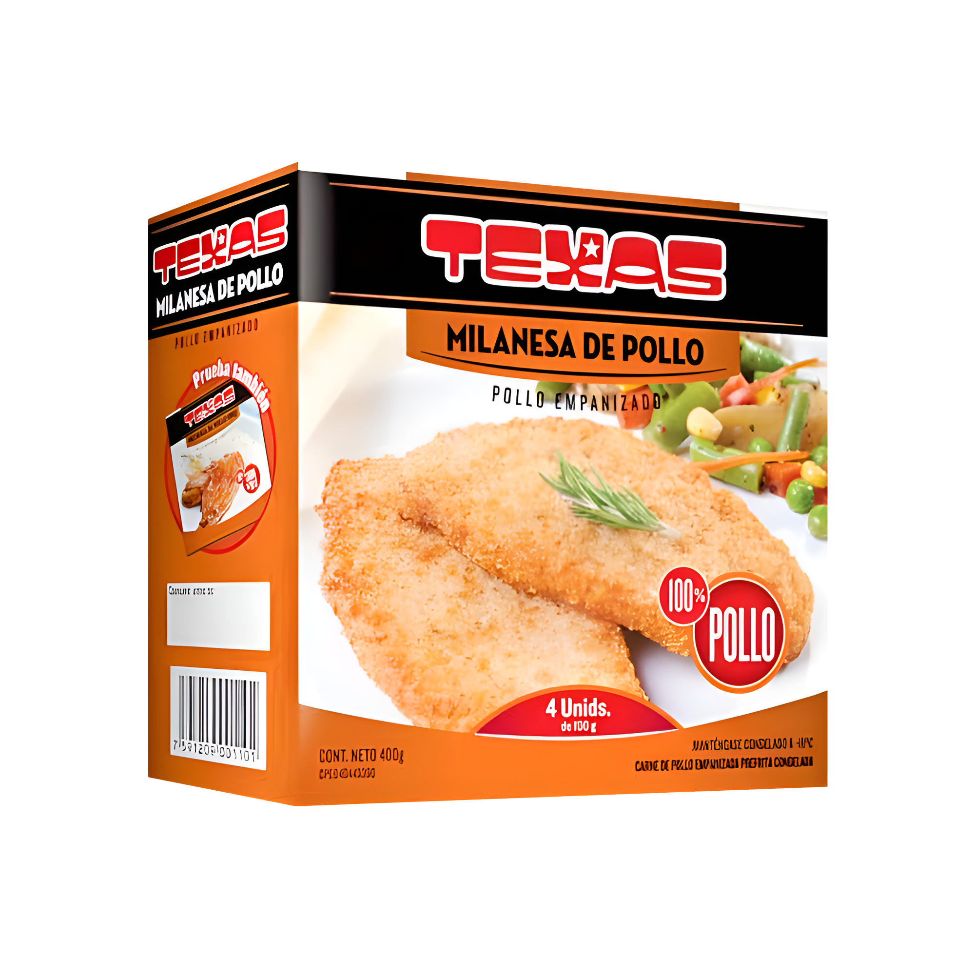 Milanesas de Pollo Texas 4 und Empanizas 400g