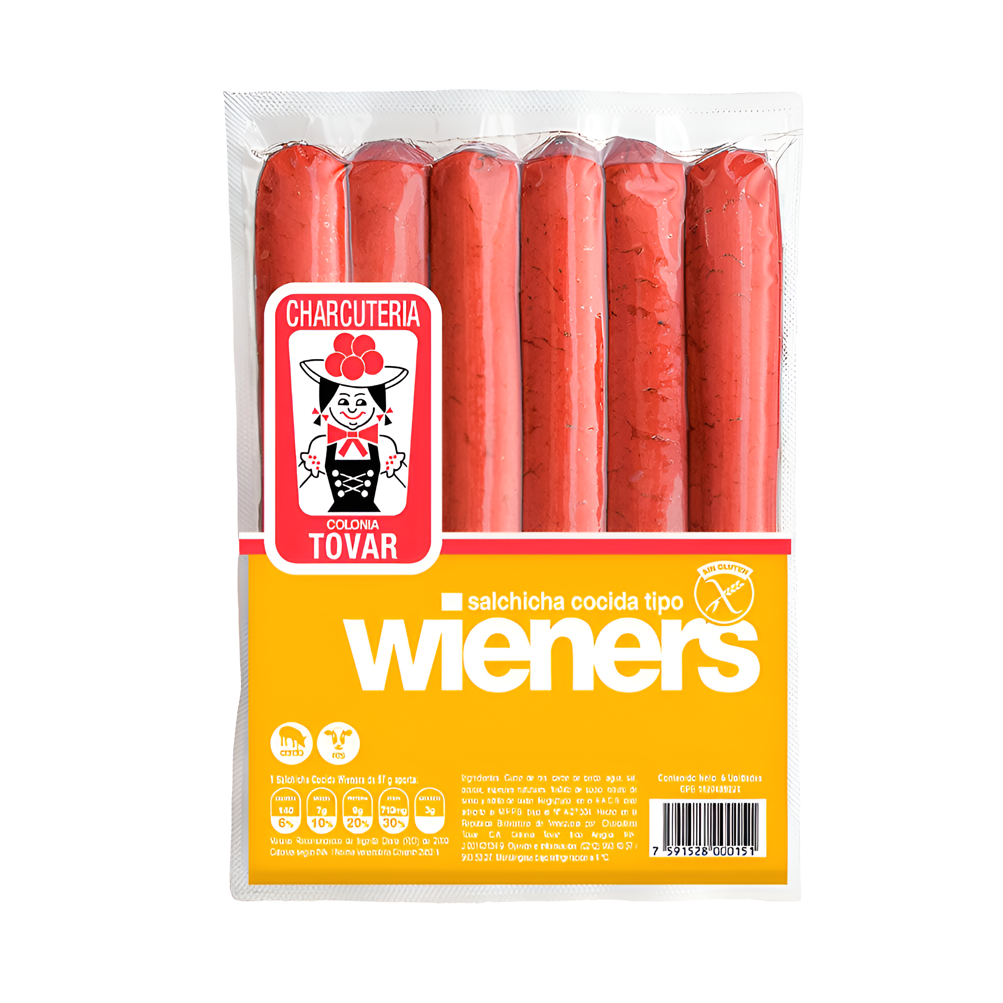 Charcuteria Tovar Salchicha Wieners 400gr