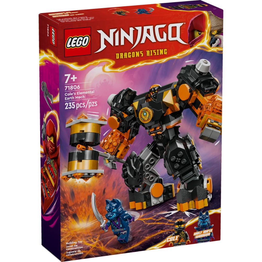 Lego Ninjago Cole's Elemental Earth Mech 235 Piezas