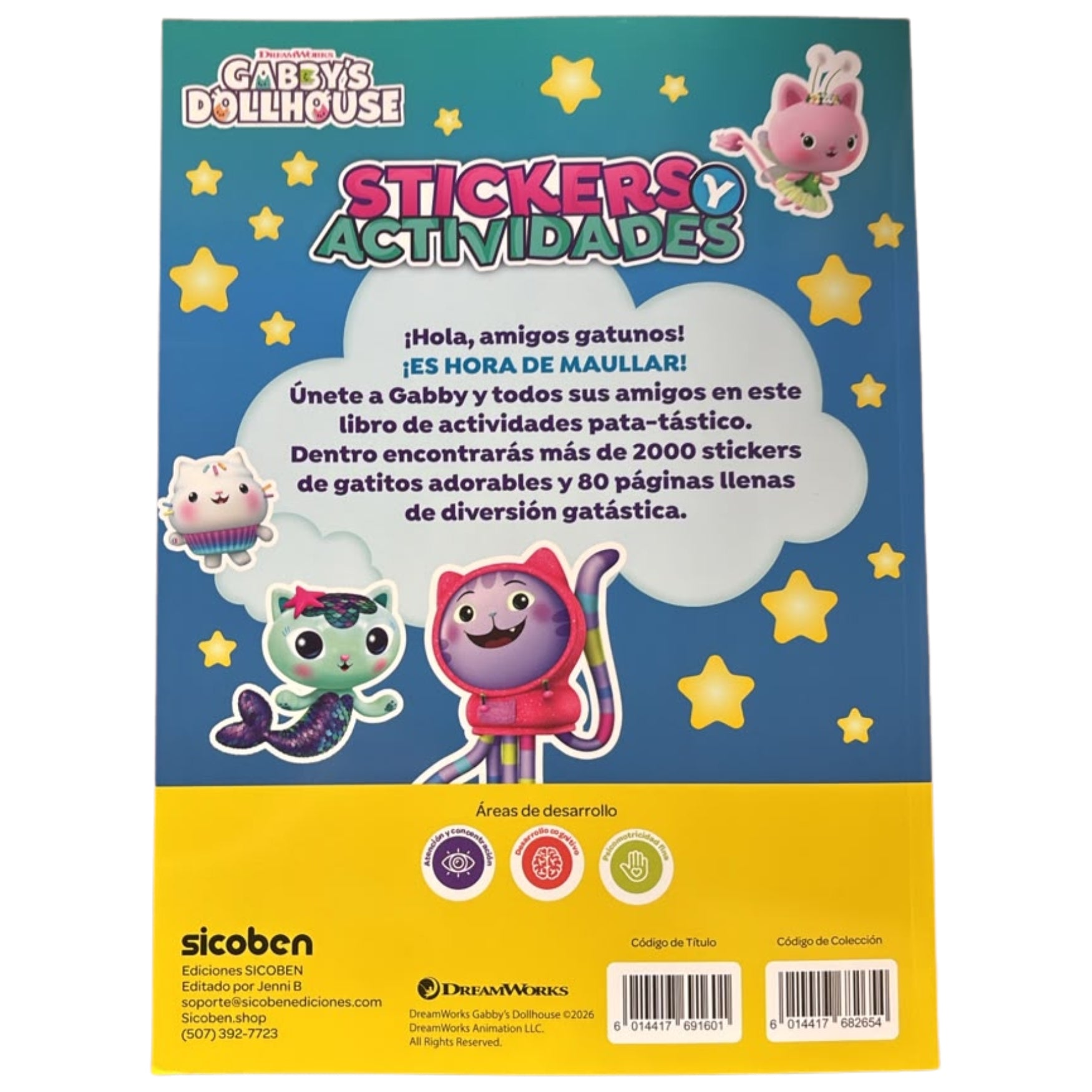 Sicoben Libro De Stikers y Actividades Gabby´s Dollhouse