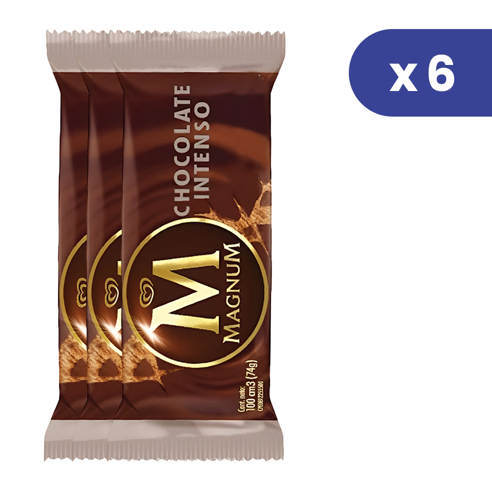 Helados Tio Rico Magnum Chocolate Intenso Pack de 6 Unidades