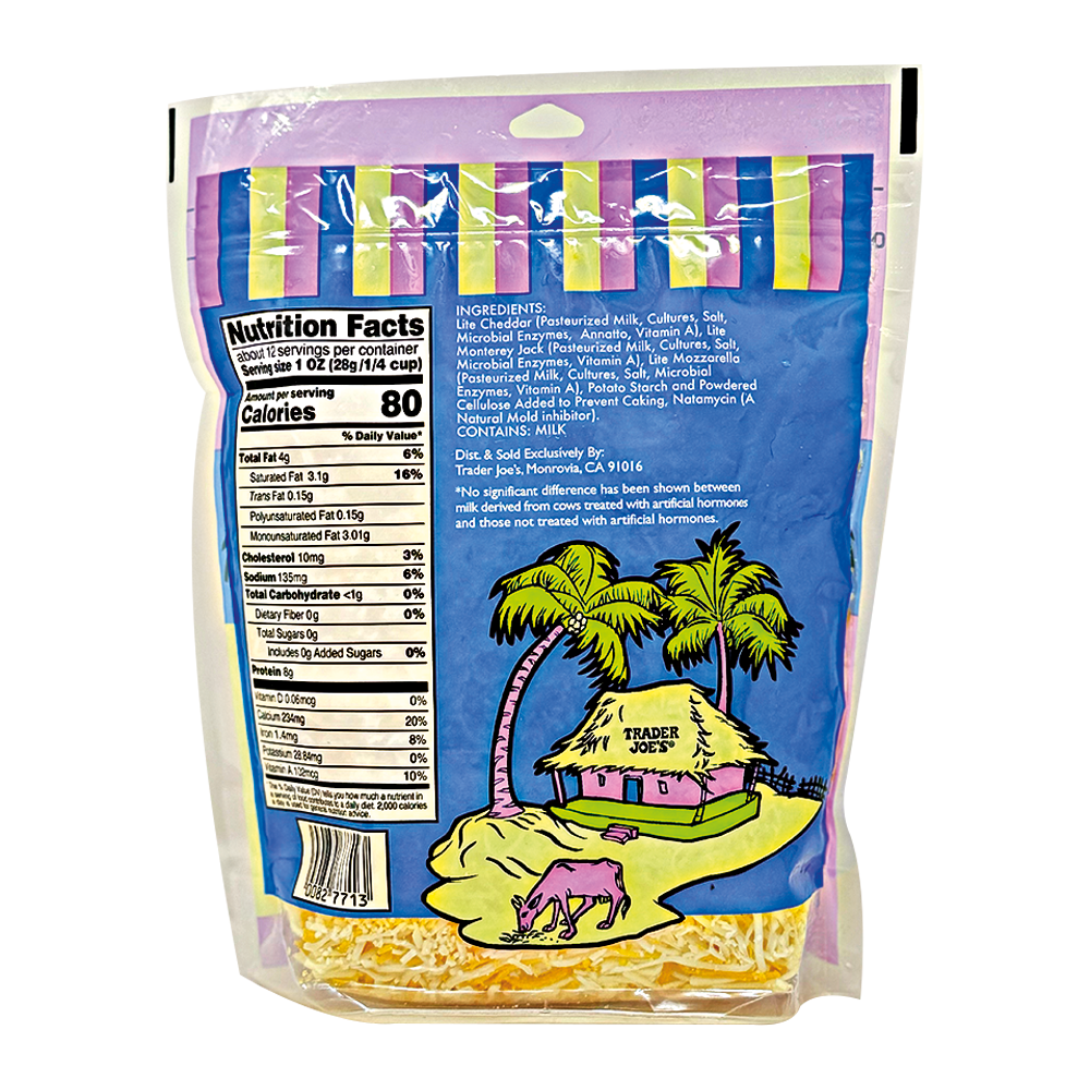 Trader Joe's Lite Shredded 3 Cheese Blend 340gr