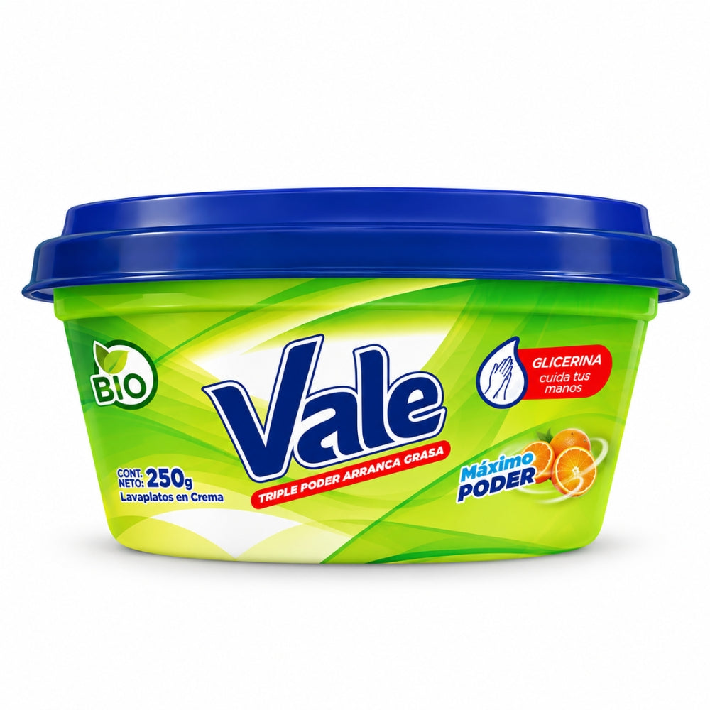 Vale Lavaplatos en Crema Máximo Poder 250gr