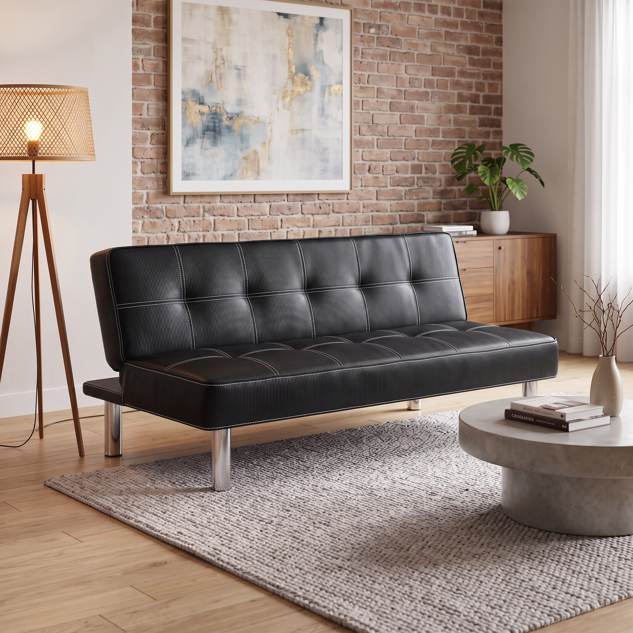 Sofa Cama Individual Color Negro