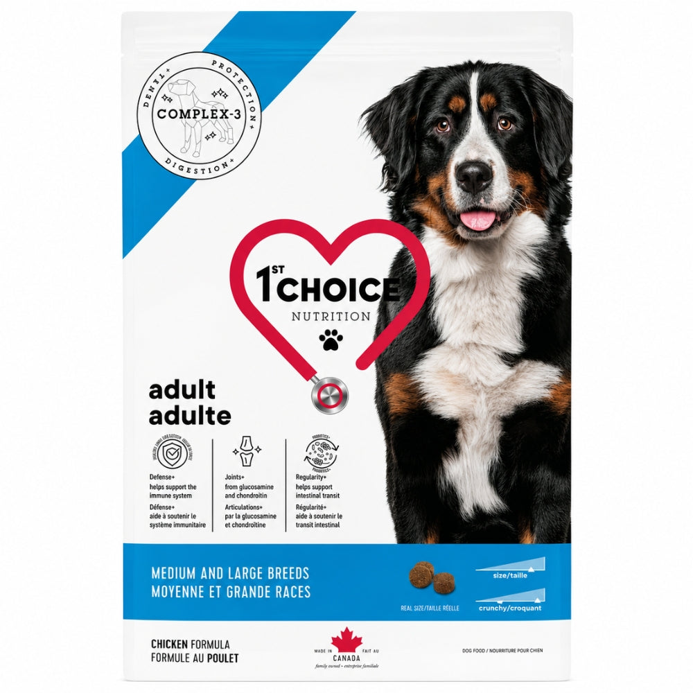 1st Choice Alimento para Perros Adultos de Razas Medianas y Grandes Sabor Pollo 14Kg