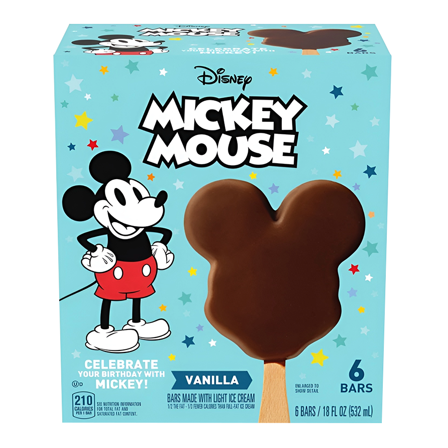 Helados Mickey Mouse 6 Paletas