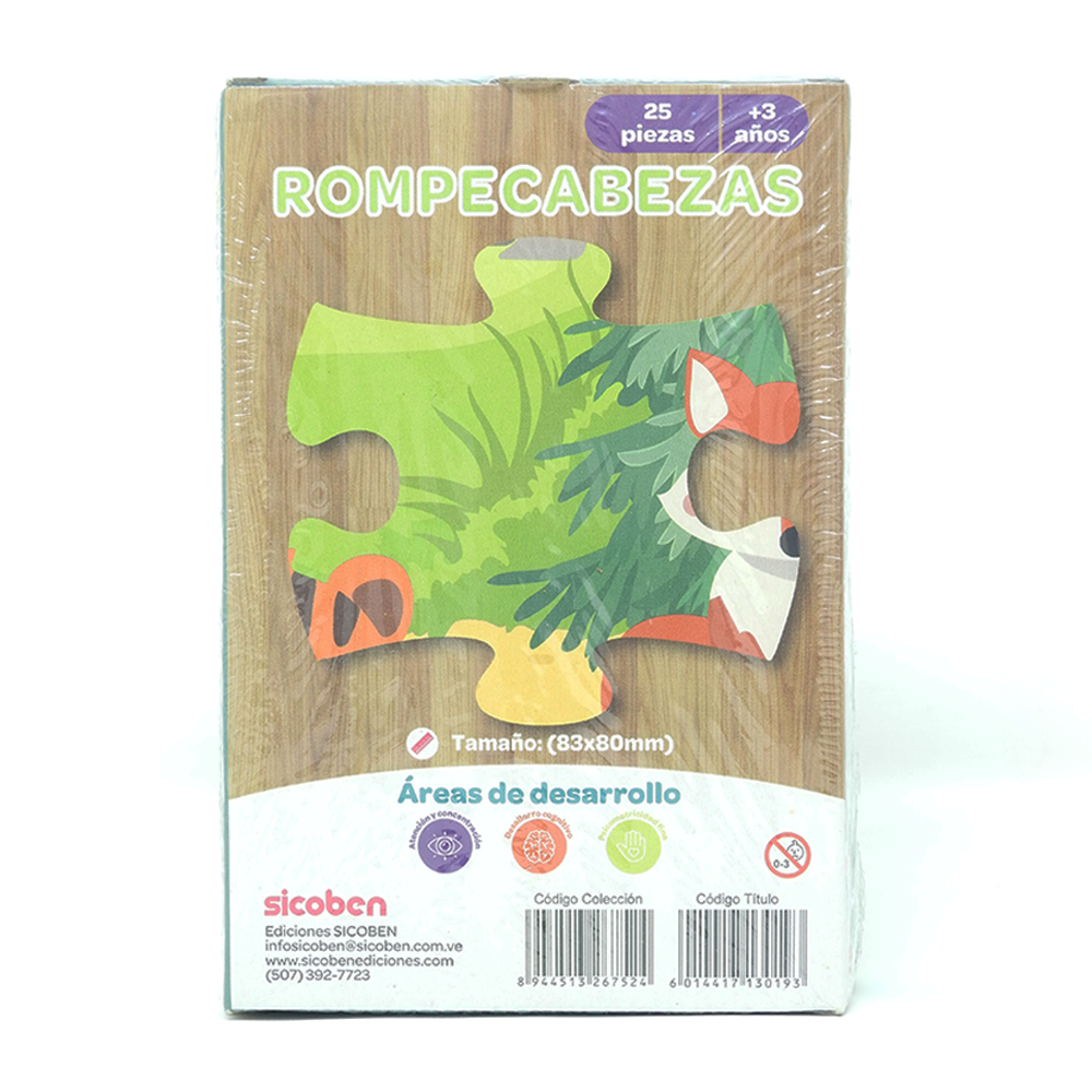 Rompecabeza 25 Piezas de Animales 3+ Sicoben