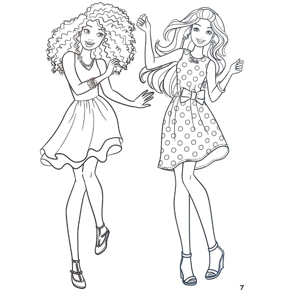 Libro De Actividades Visto Y Coloreo Barbie 16 pag + Stickers