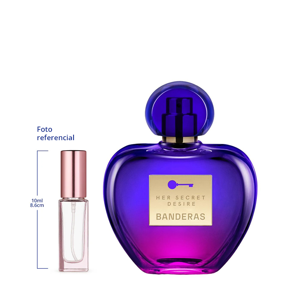 Antonio Banderas Her Secret Desire Decant Travel Size 10ml 150 Sprays Aprox Eau De Toilette For Woman