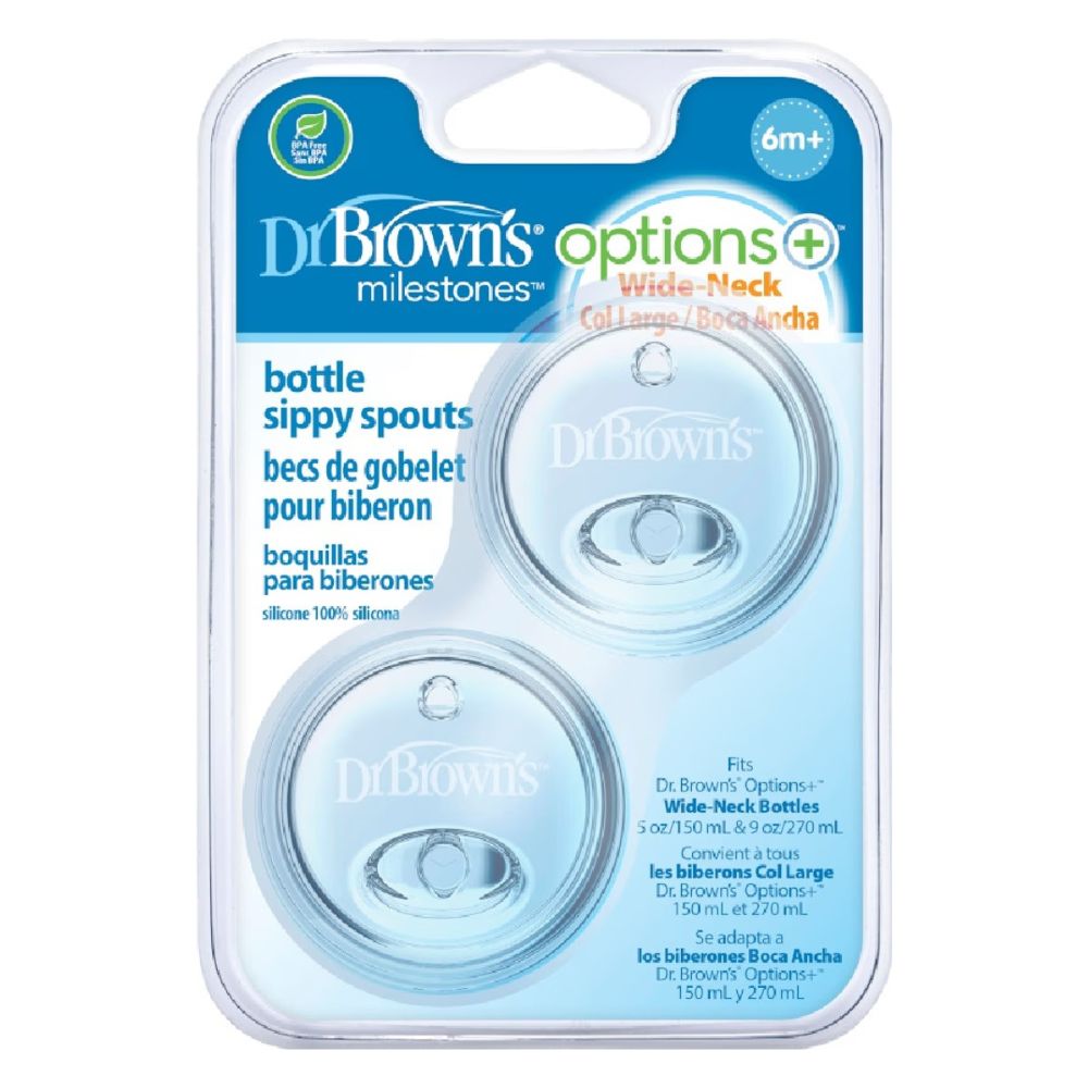 Dr.Brown's Boquillas Para Teteros Options+ Boca Ancha 2Und 6m+