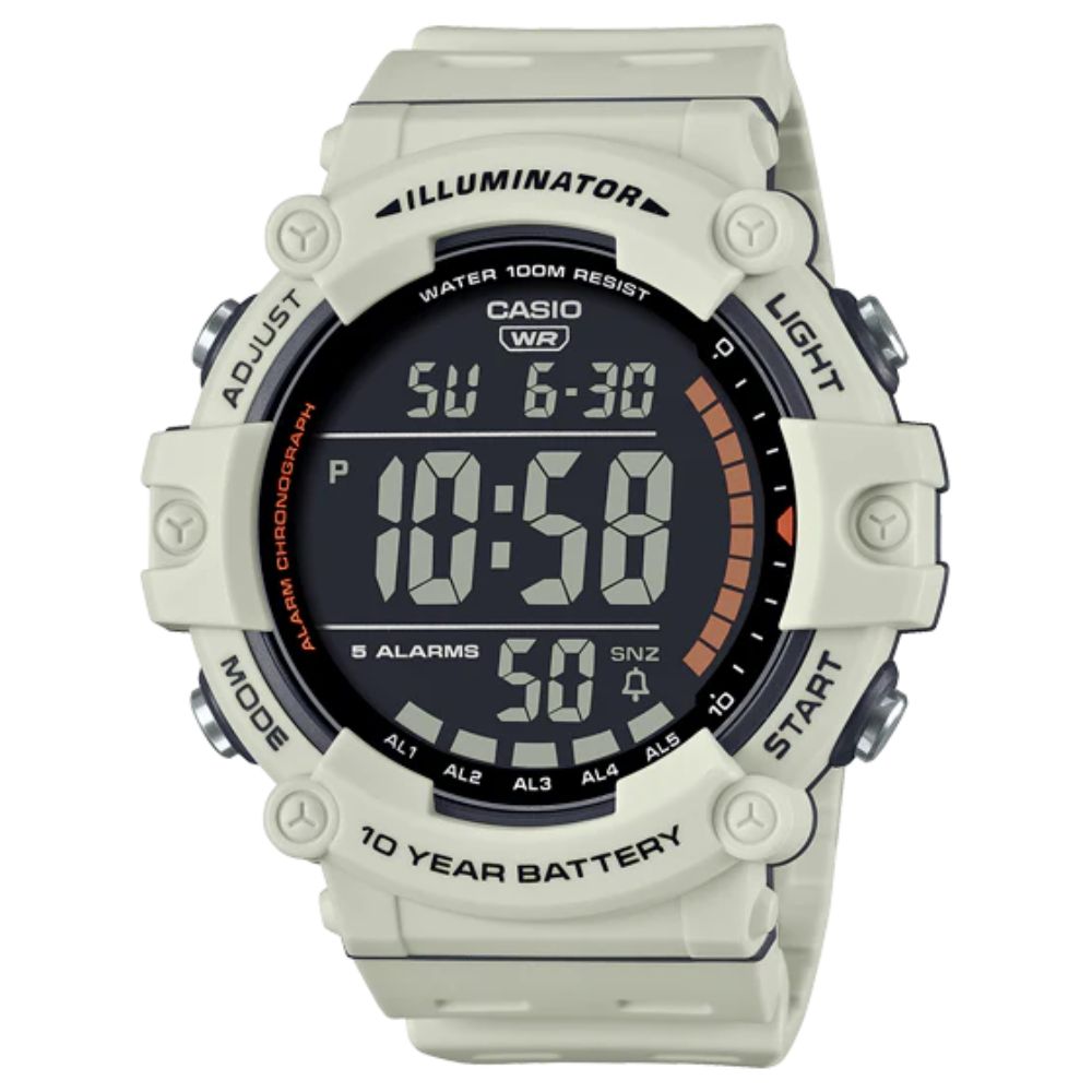 Casio Reloj Casual Correa De Acero Inoxidable Unisex Light Beige