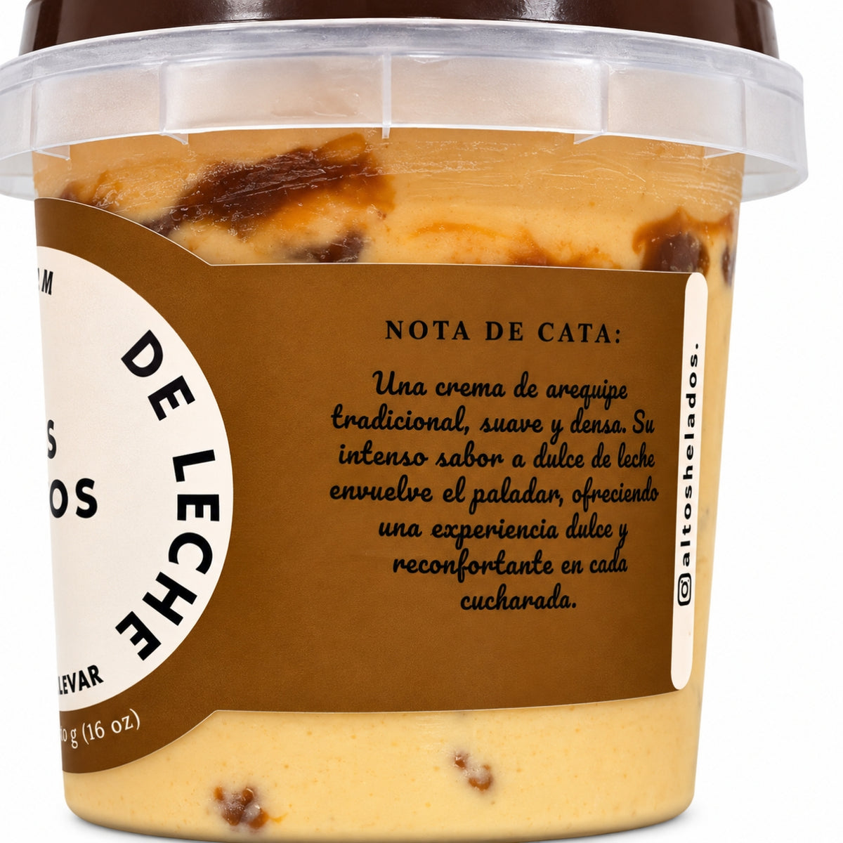 Altos Helados Sabor Dulce de Leche 16oz
