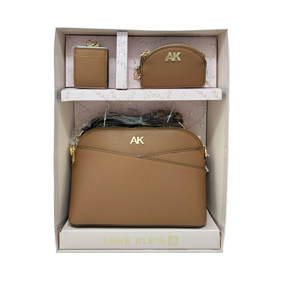 Anne Klein Chestnut 3 PC Dome Crossbody Set