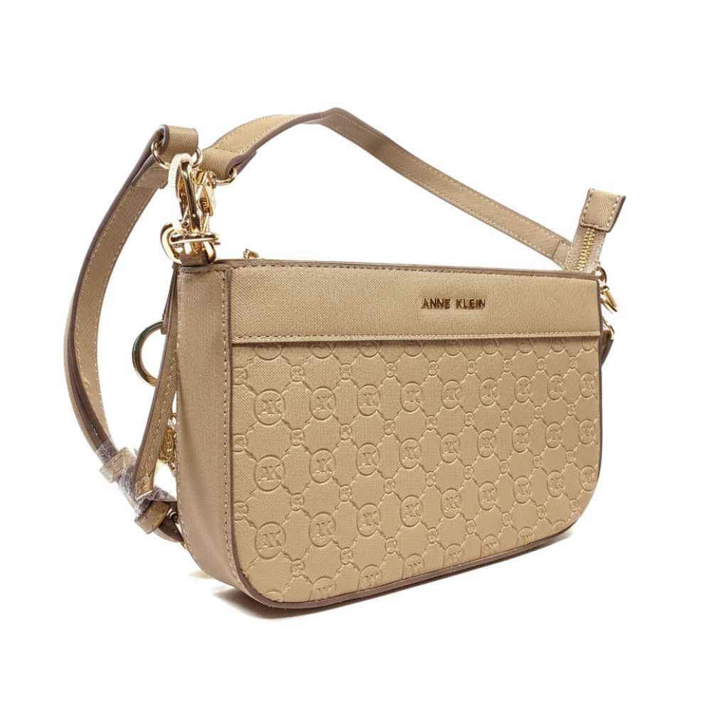 Anne Klein Cartera Embossed Pochette Truffle