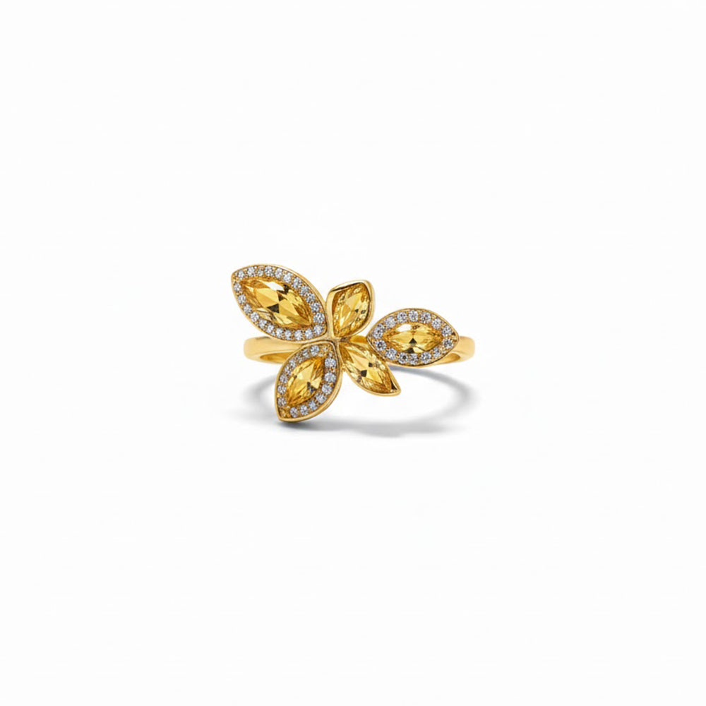 H&Co Anillo Ajustable Para Damas Mariposa De Sol