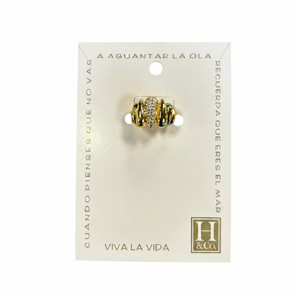 H&Co Anillo Ajustable Para Damas Ritmo Vital