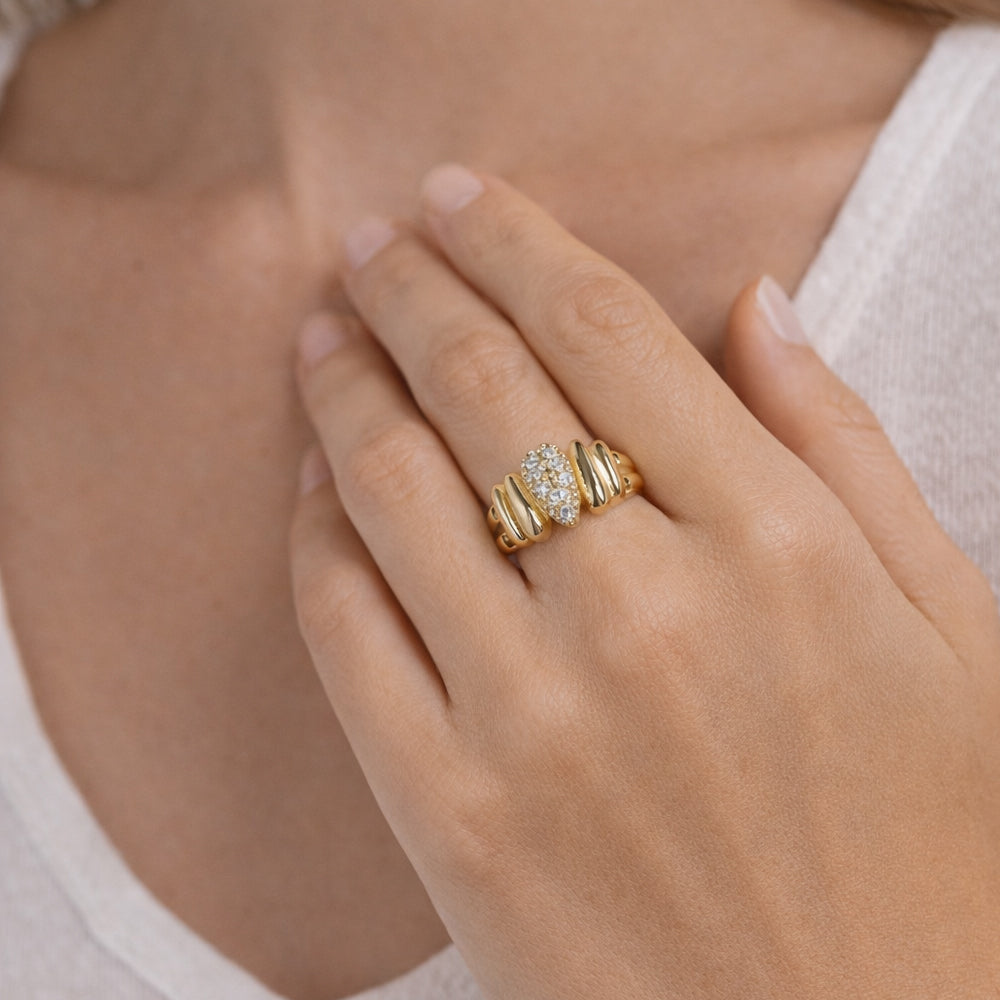 H&Co Anillo Ajustable Para Damas Ritmo Vital