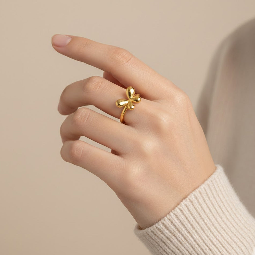 H&Co Anillo Ajustable Para Damas Vuelo Sutil