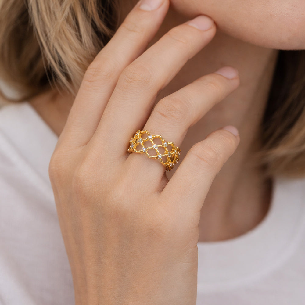 H&Co Anillo Ajustable Para Damas Constelación