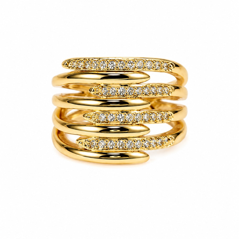 H&Co Anillo Ajustable Para Damas 4 Lineas