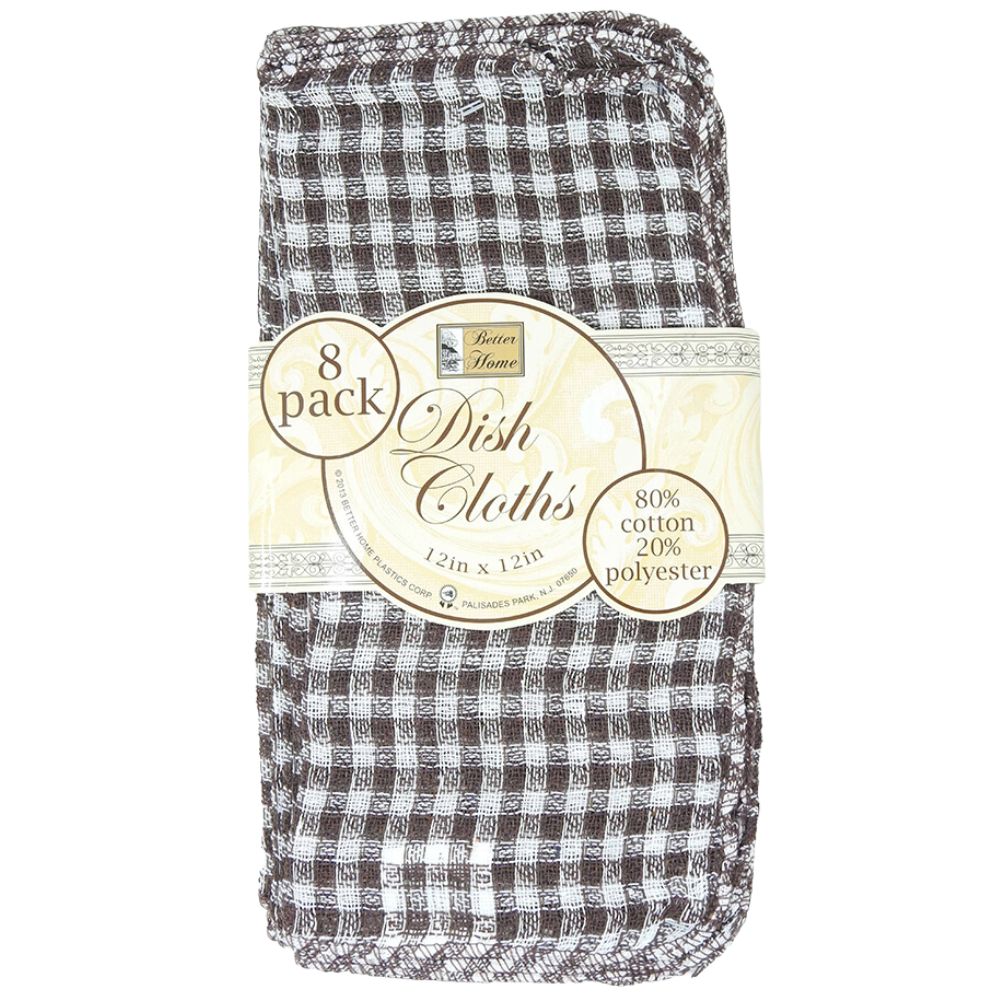 Paños De Cocina 80% Algodón 20% Polyester 8 Pack Marron