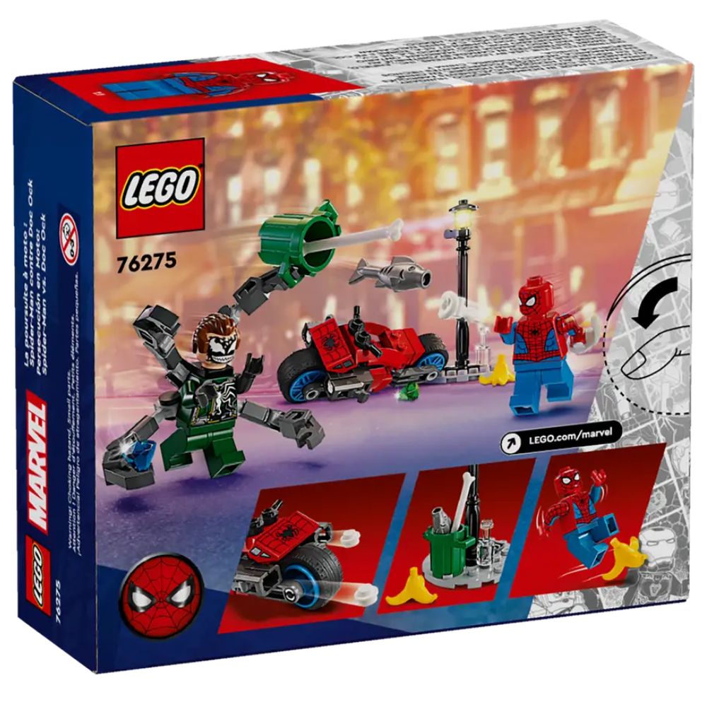 Lego Motorcycle Chase: Spider-Man vs. Doc Ock 77 Piezas