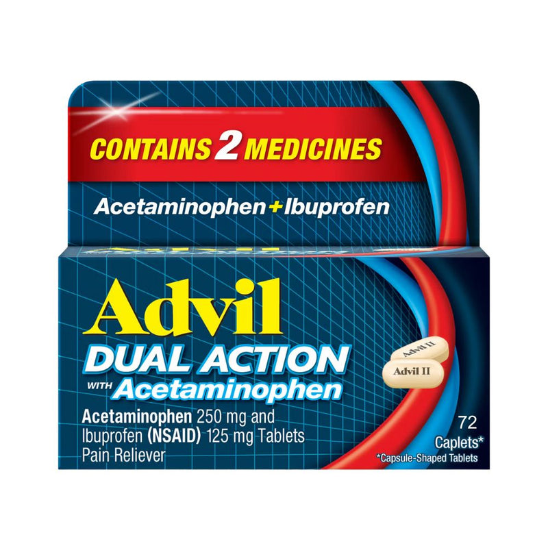 Acetaminophen+Ibuprofen Advil Dual Action 72Und