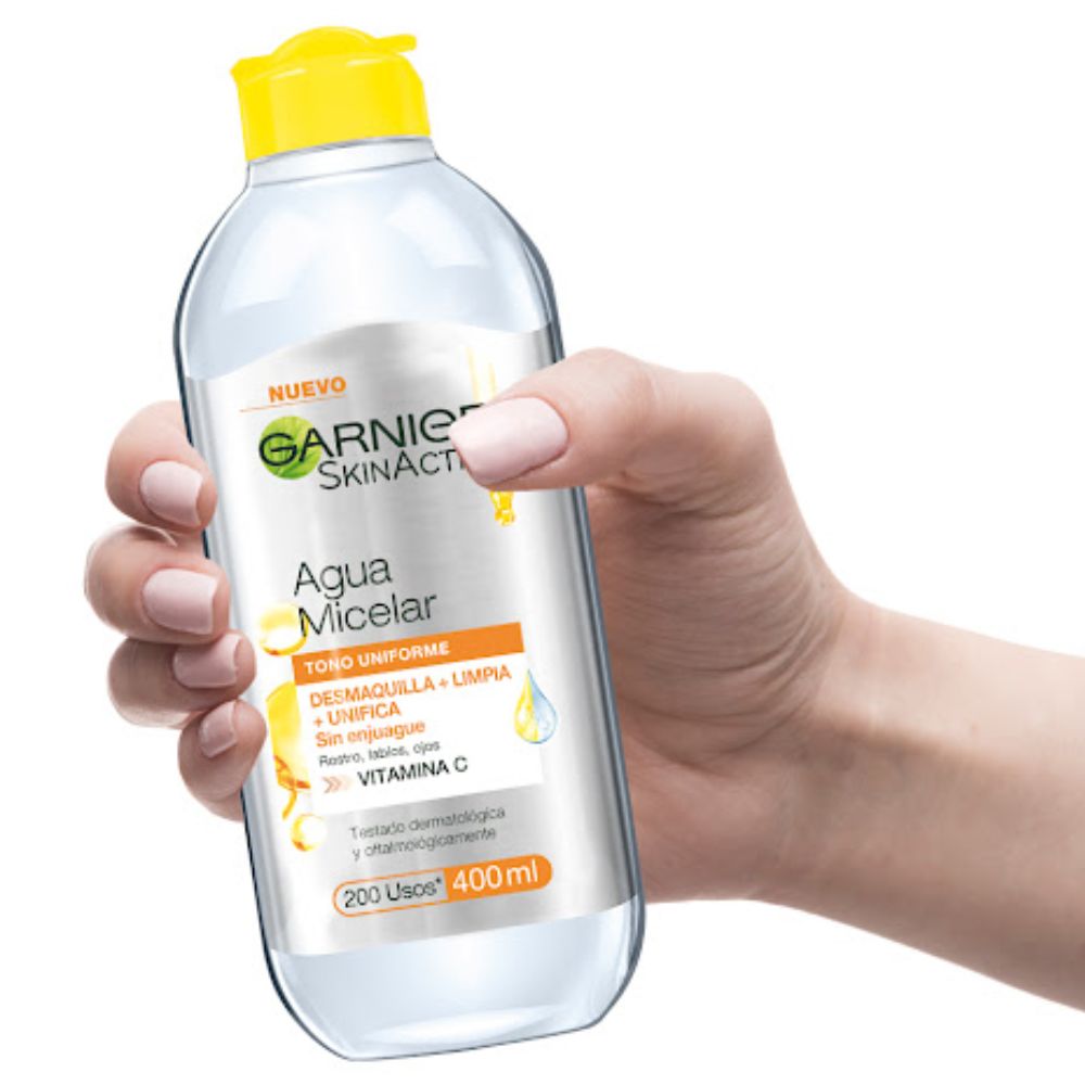 Agua Micelar Garnier Skinactive Tono Uniforme 400ml