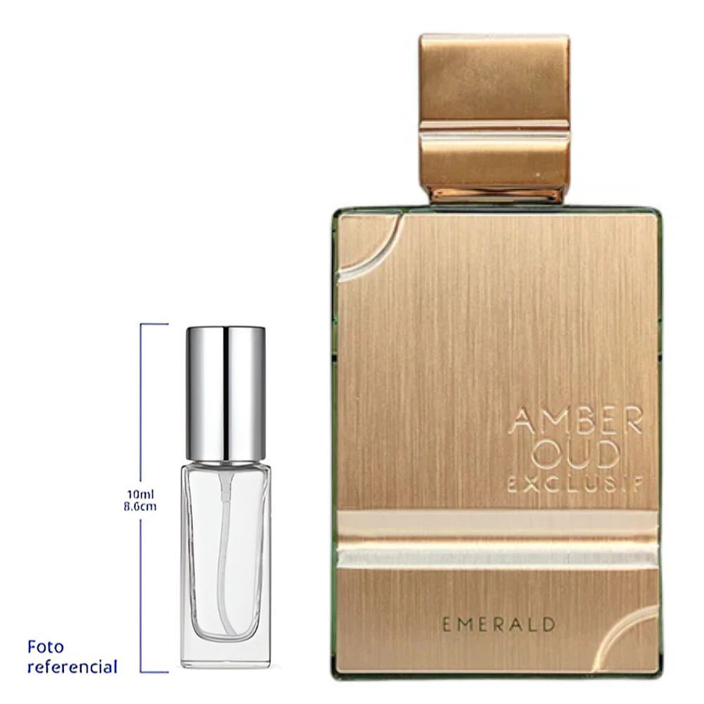Al Haramain Amber Oud Exclusif Emerald Decant Travel Size Eau De Parfum For Men