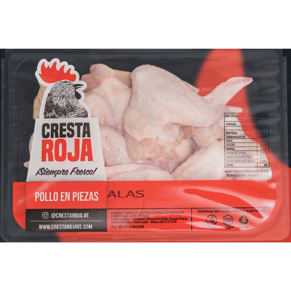 Alas de Pollo Cresta Roja 4 Opciones