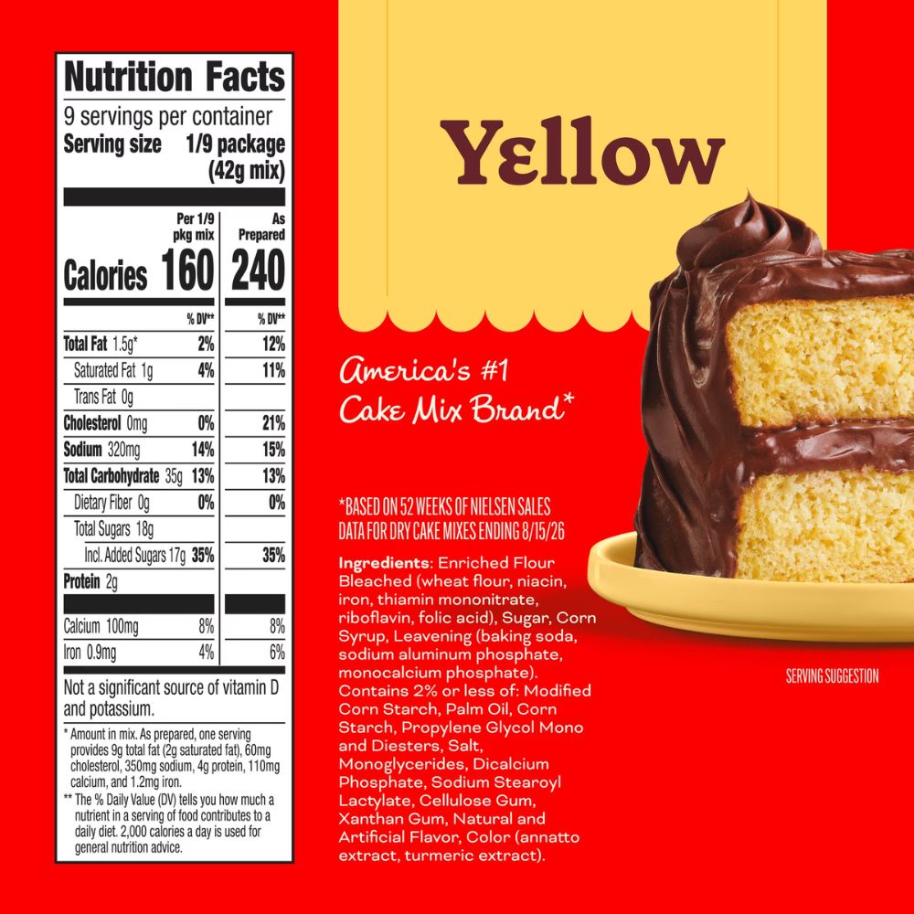 Betty Crocker Super Moist Yellow Cake Mix 375gr