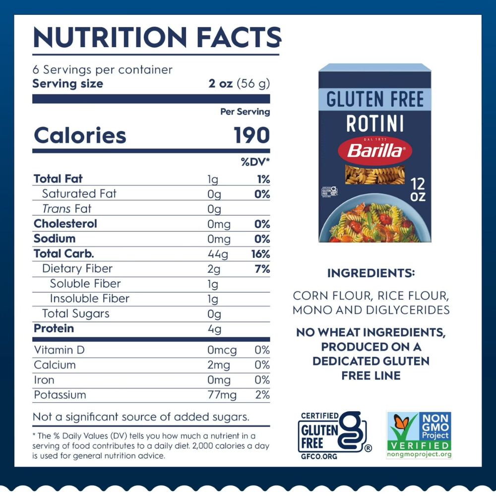Pasta Barilla Gluten Free Rotini 340g
