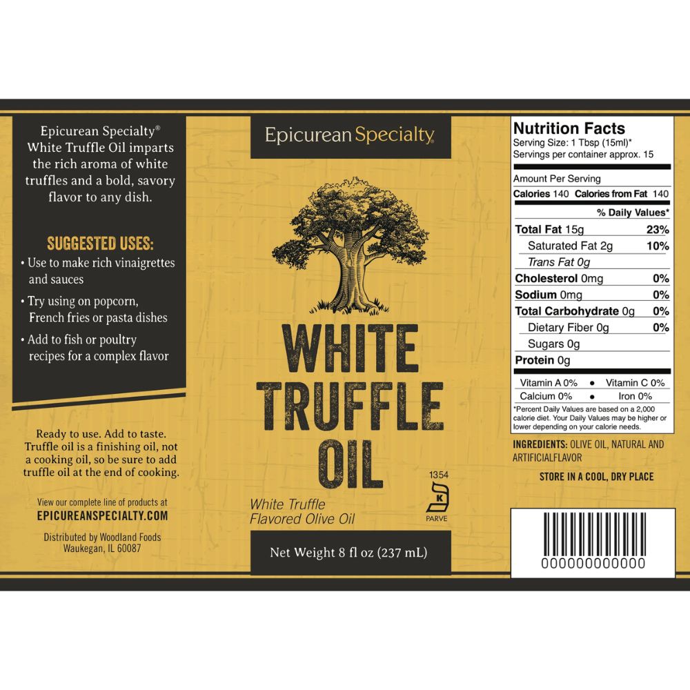 Epicurean Specialty Aceite White Truffle Olive Oil 237ml