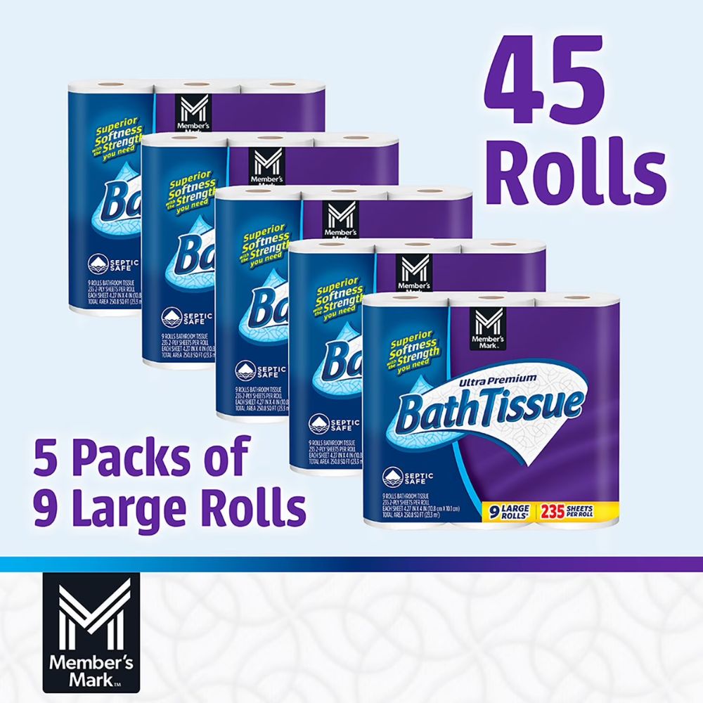Papel Higienico Member's Mark 45 Rollos Ultra Premium