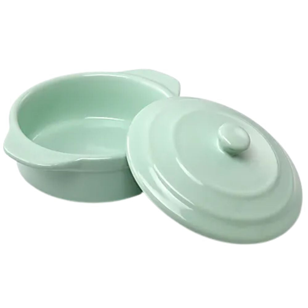 Martha Stewart Stoneware Caserola With Lid Color Verde 12.7 cm