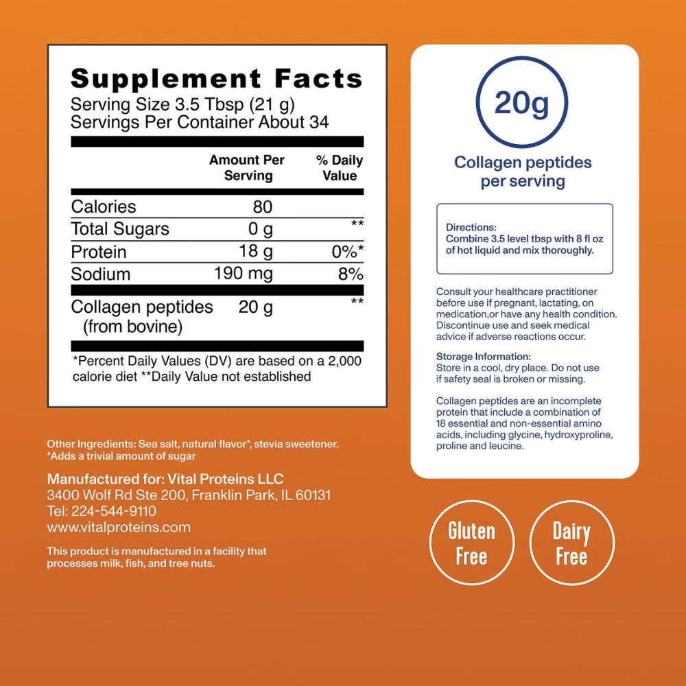 Vital Proteins Collagen Peptides Salted Caramel 729g