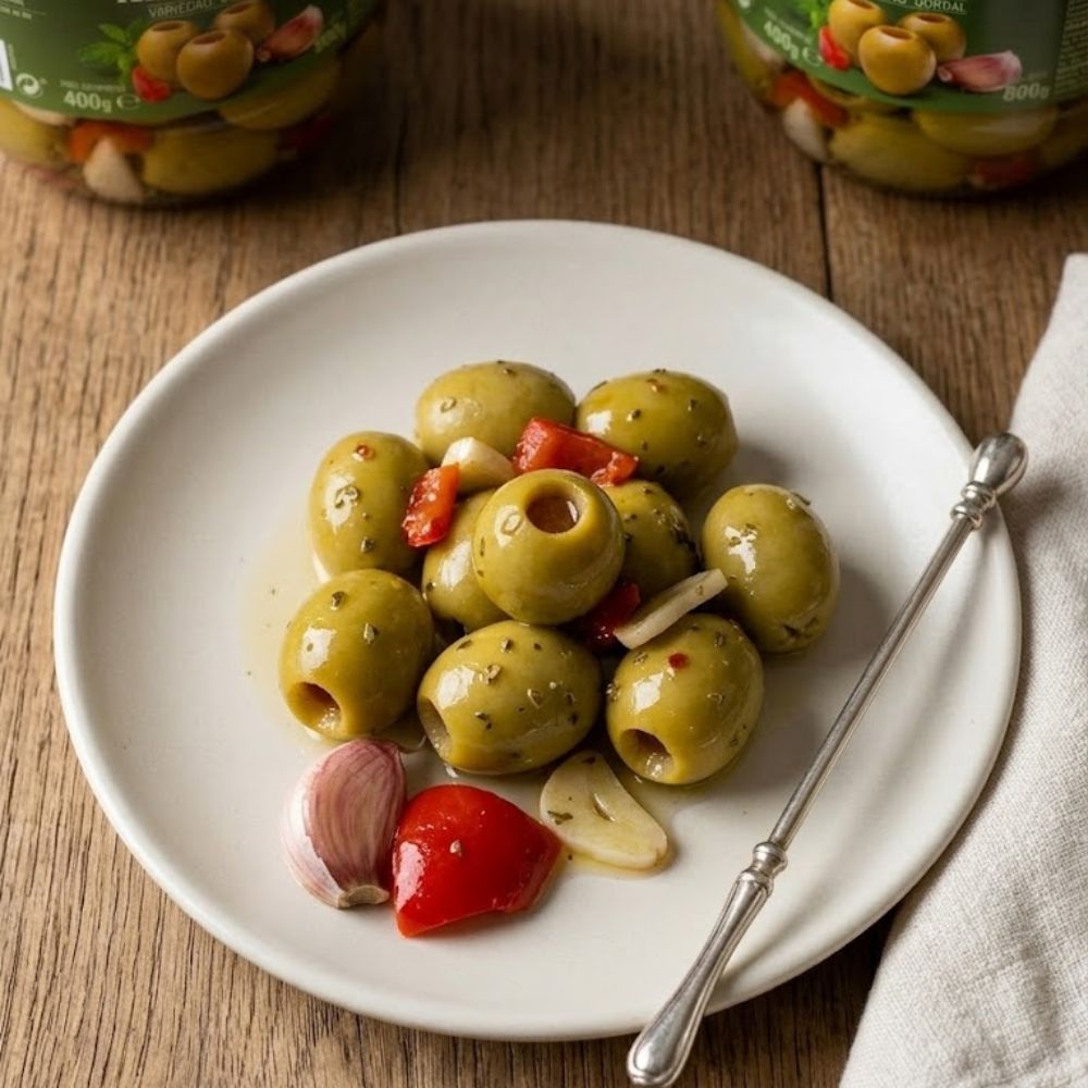 Excelencia Aceitunas Verdes Deshuesadas Gordal Aliñadas Envase Vidrio 800gr