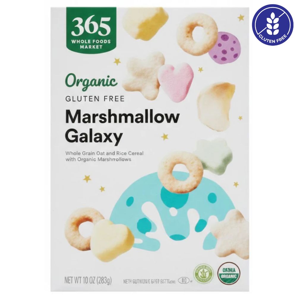 365 Whole Foods Market Organic Gluten Free Marshmallow Galaxy Cereal 283 g