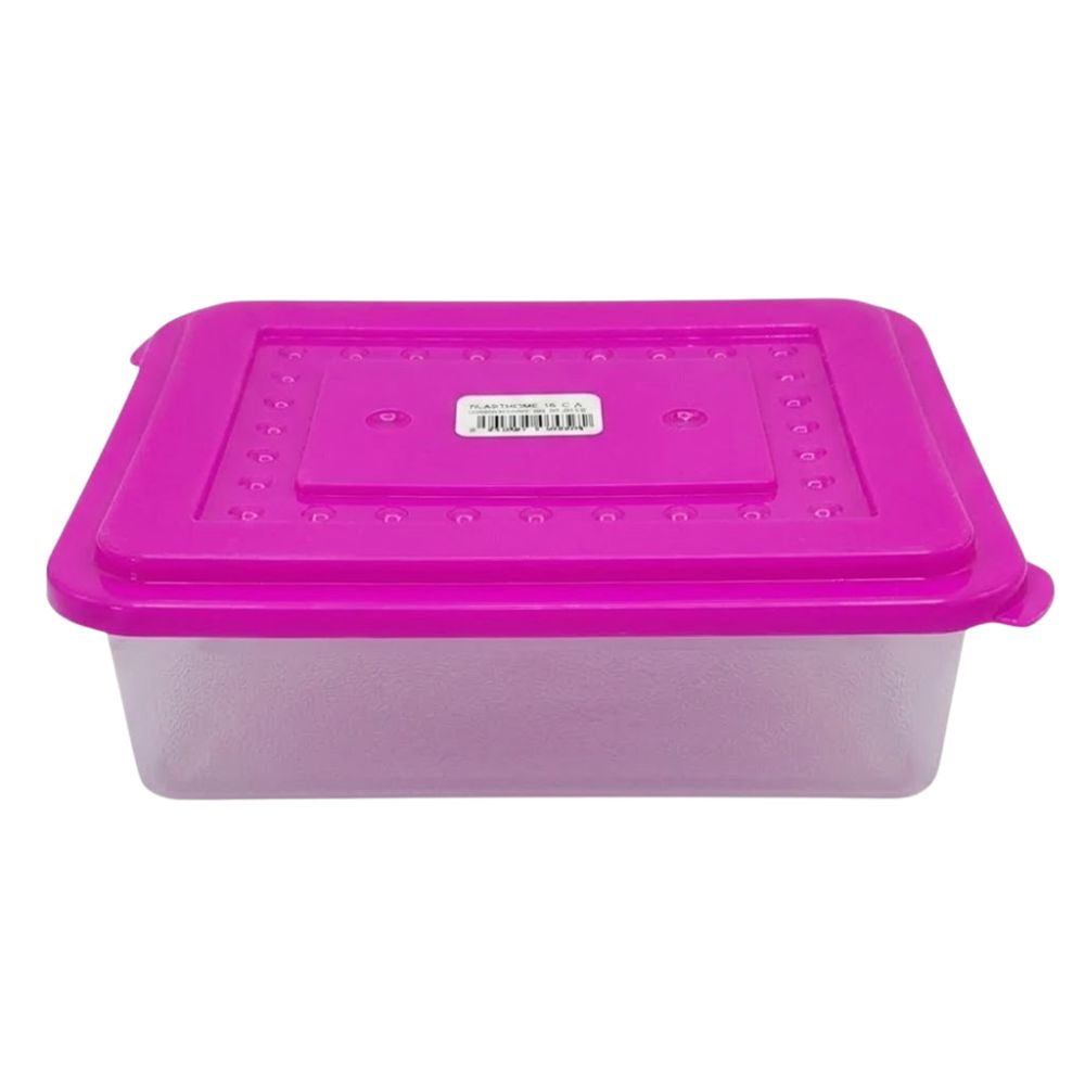 Plastihome Conservador de Alimentos Cuadrado Pequeno Tipo Sandwich Colores Variados